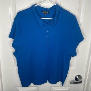 J. Crew Vintage Rib Polo Shirt in Tidewater Blue 3X